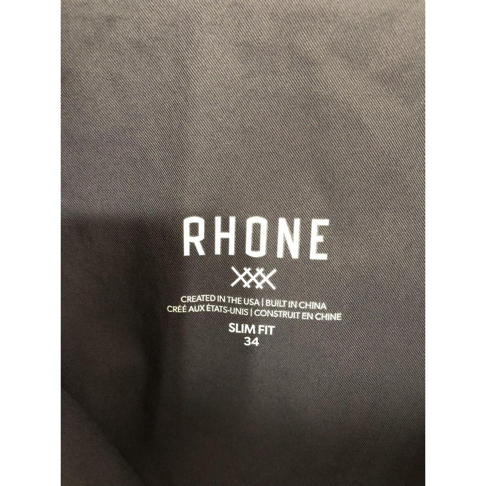 Rhone Gotham Pants Mens 34x26 Gray Slim Fit Performance - Picture 6 of 14